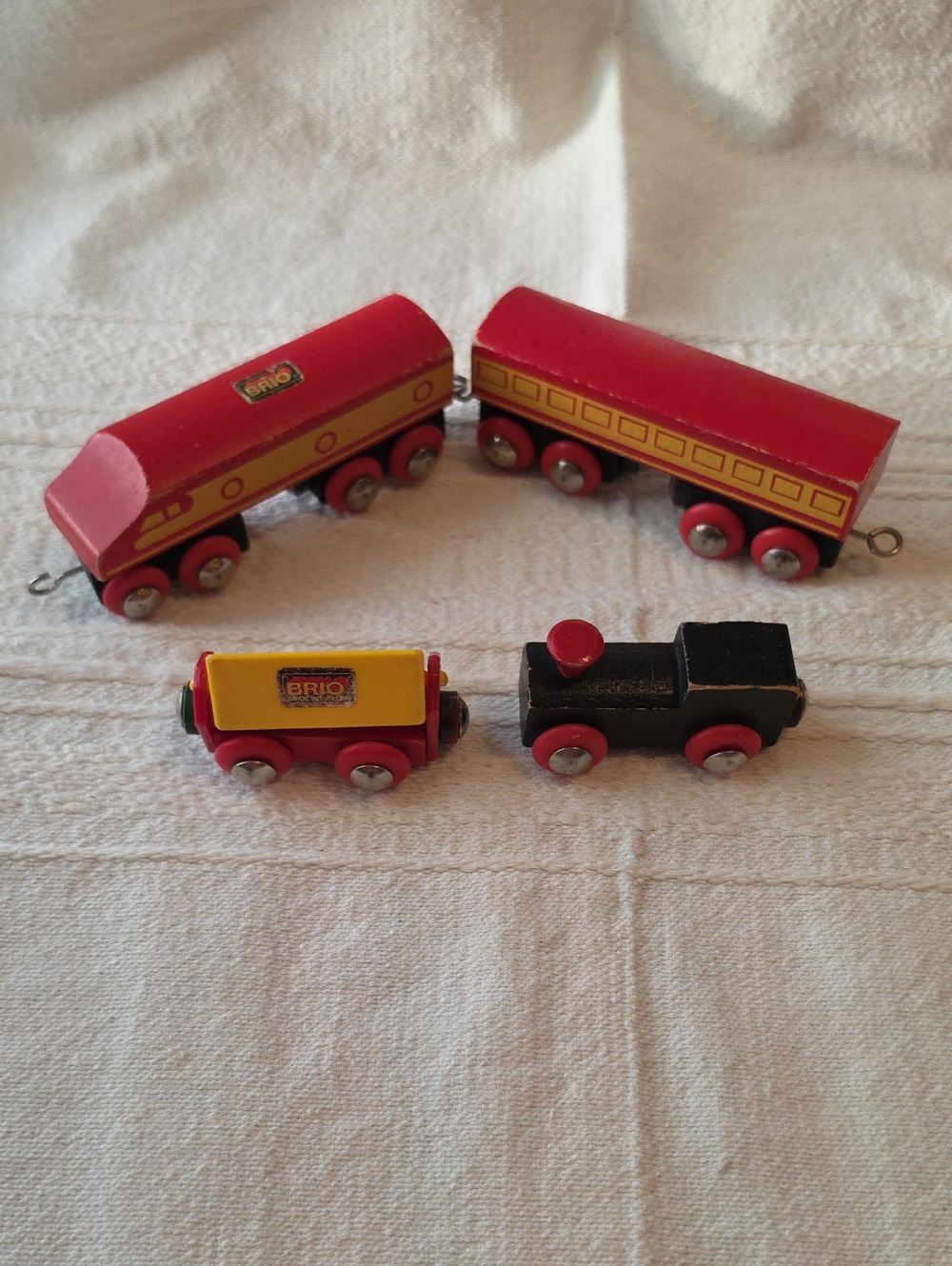 Vintage BRIO Wooden Train Lot 4 Pc